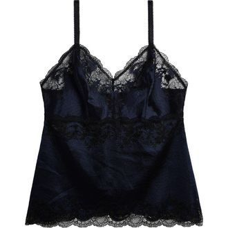 Wacoal Modern Affair Lace Camisole in Night Sky/Black at Nordstrom, Size X-Large