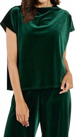 Jude Connally Womens Tillie Stretch Velvet Top In Green