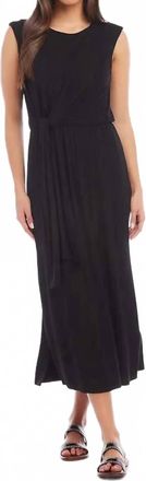 Karen Kane Bethan Tie Waist Midi Dress In Black