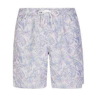 Eleventy Beachwear, male, Multicolor, 2XL, Foliage Print Nylon Beach Shorts