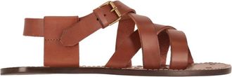 Saint Laurent Brown Leather Sandals