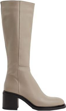 8 by YOOX LEATHER MID-HEEL BOOT