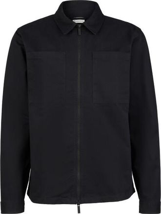 Knowledge Cotton Apparel Regular Fit Twill Overshirt Hemd f&uuml;r Herren | schwarz