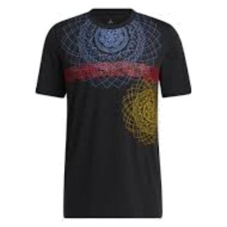 adidas Dame EP GM T-Shirt Black Blue Yellow GR9924