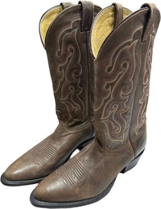 Nocona Boots Mens Almond Toe Western Cowboy Boots In Brown