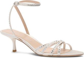 Stuart Weitzman Carlyle Leather Sandal in Cream at Nordstrom, Size 6.5