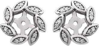 Pompeii3 14Kt White 1/10 Ctw Diamond Earring Jackets (up to 4mm)