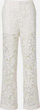 SIMKHAI Floral lace straight pants