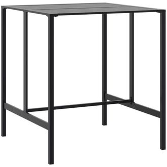 vidaXL Mesa Alta De Bar Acero Recubrimiento Polvo Negro 100x100x110 Cm Vidaxl