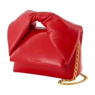 J.W.Anderson Womens Twister Crossbody Bag Red Lambskin