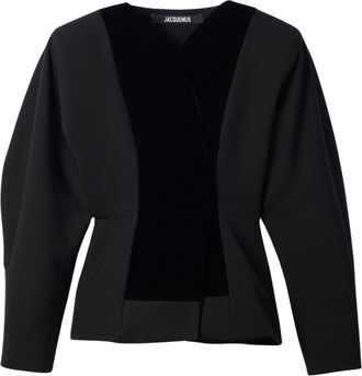 Jacquemus Black Paloma Exaggerated Shoulder Jacket