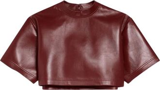 Balenciaga Short-sleeve Leather T-shirt