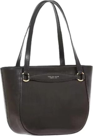 The Bridge Leren Shoppingtas met Voorlogo - Dames - Schoudertassen - Zwart - ONE Size - Leer - Tassen