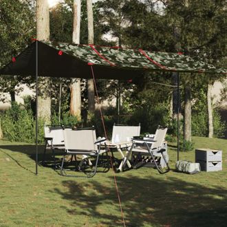 vidaXL Lona De Camping De Camuflaje Vidaxl 451x420 Cm Impermeable