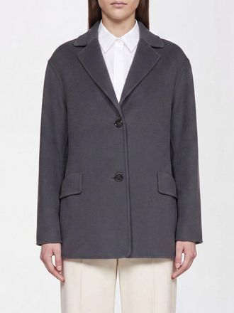 Max Mara S Max Mara Short Single-Breasted Coat in Pure Virgin Wool with Lapel Collar