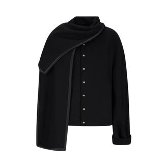 Celine Scarf Jacket - female - CELINE - Light Jackets - Black - XS - Jackets
