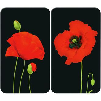 WENKO Herdabdeckplatte Universal Mohn Wenko