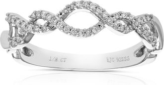 Vir Jewels 1/8 cttw Round Lab Grown Diamond Engagement Ring For Women.925 Sterling Silver prong Set