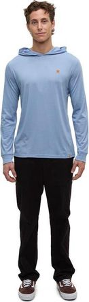 tentree Baker Hooded Longsleeve in Lakeside Blue Heather at Nordstrom, Size Xx-Large