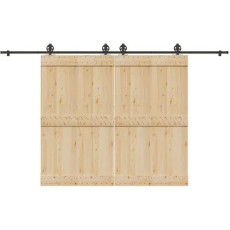vidaXL Vidaxl - Kit De Herrajes Para Puertas Correderas Acero Negro 366 Cm