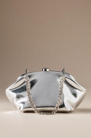 Olga Berg Tally Metallic Clutch