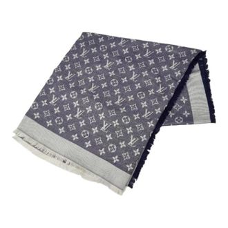 Louis Vuitton Pre-owned Scarves, female, Blue, Size: ONE SIZE Pre-owned Stole