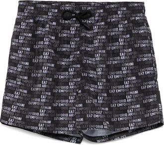 Emporio Armani Costume da bagno con stampa - Nero
