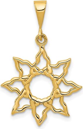 Diamond2Deal 10k Yellow Gold Sun Charm