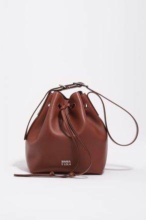 Bimba & Lola Large leather Carlino bucket bag in Nut at Nordstrom