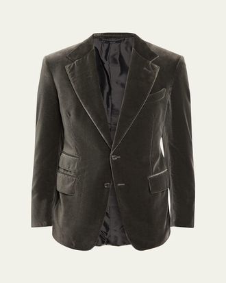 Tom Ford Mens Shelton Compact Velvet Jacket