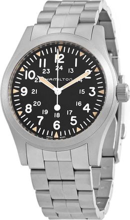 Hamilton Khaki Field Hand Wind Black Dial Mens Watch H69529133