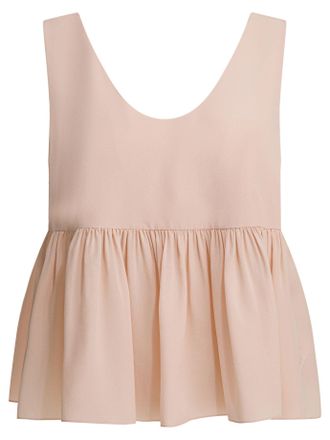 Chlo&eacute; Top van cr&ecirc;pe-de-chine-zijde van Chlo&eacute;-zijde