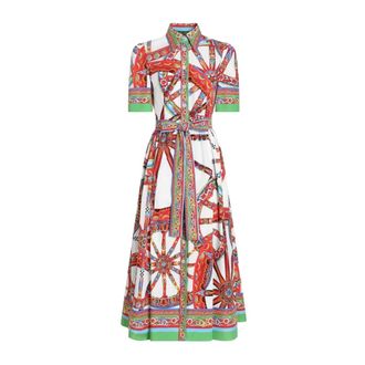 Dolce & Gabbana Vestido Camisero de Popel&iacute;n - Dresses - Mujer - Multicolor - M