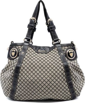 Gucci Pre-owned Gucci Diamante Canvas Crest Satchel Ladies 223938 001364