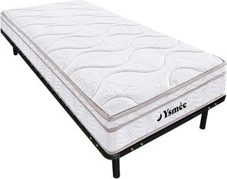 Vente-Unique Set rete con doghe + materasso in schiuma, 3 zone a memory foam WOLKENTANZ - YSM&Eacute;E - 90 x 200 cm