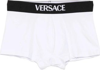 Versace Cotton-Jersey Trunks 2-Pack - Heren - Onderbroek - Wit - S - Katoen - Ondergoed