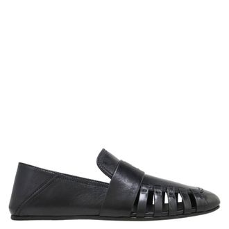 Ferragamo Demi Leather Summer Loafers, Size 10