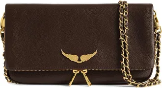 Zadig&Voltaire Rock Grained Leather Crossbody Bag in Brownie at Nordstrom