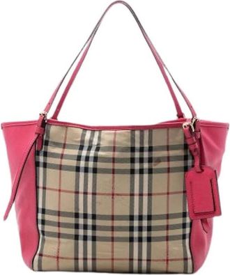 Burberry Pre-owned Tote Bags, female, Multicolor, Size: ONE SIZE Pre-owned Canterbury Tote Bag
