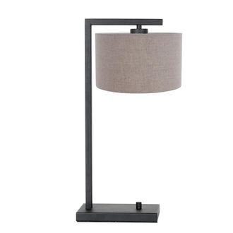 Steinhauer L&aacute;mpara De Mesa - Stang - Negro - Lino Metal - - Steinhauer