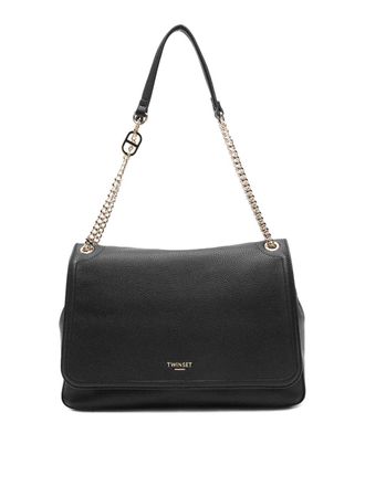 Twinset Leather shoulder bag with chain