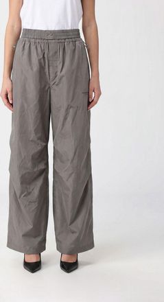 Alexander Wang Pantaloni jogging a gamba larga a vita alta in tessuto tecnico