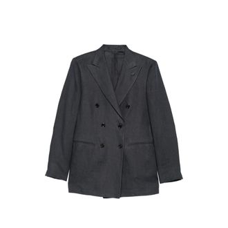 Lardini Double-breasted Flower-pin Blazer