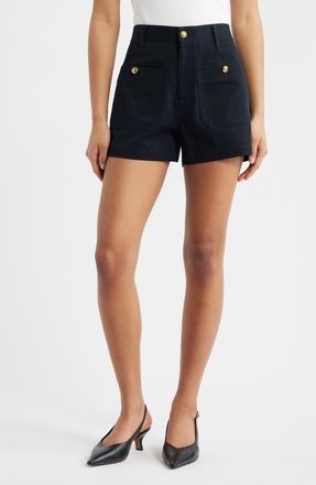 Frame Denim The Cruise High Waist Shorts in Dark Navy at Nordstrom, Size 23
