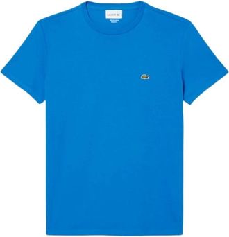 Lacoste Tops, Heren, Blauw, L, T-shirt met ronde hals