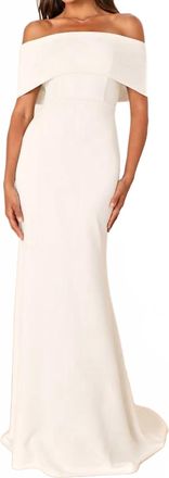 Lulus Exceptional Romance Off-The-Shoulder Mermaid Maxi Dress In White