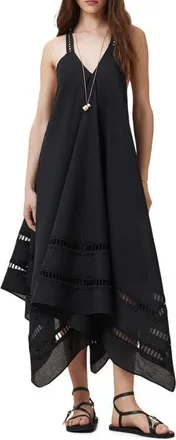 AllSaints Lil Handkerchief Hem Cotton Dress in Black at Nordstrom, Size 10