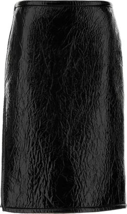 Gucci Black Leather Skirt