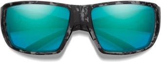 Smith Guides Choice 62mm Polarized Oversize Wraparound Sunglasses in Ash Marble /Glass Opal Mirror at Nordstrom