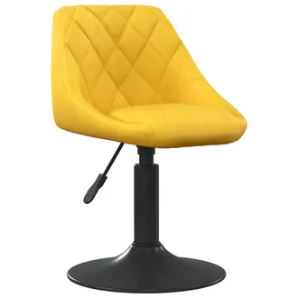 vidaXL Silla De Comedor De Terciopelo Amarillo Mostaza Vidaxl